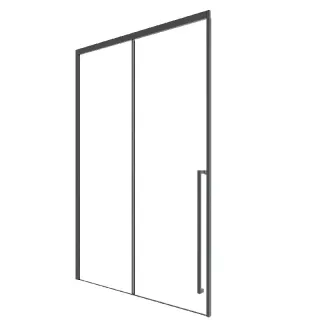 Душевая дверь в нишу Timo T56R 120 см правая чёрный